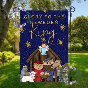 Nativity Garden Flag: Whimsical Christmas Decor