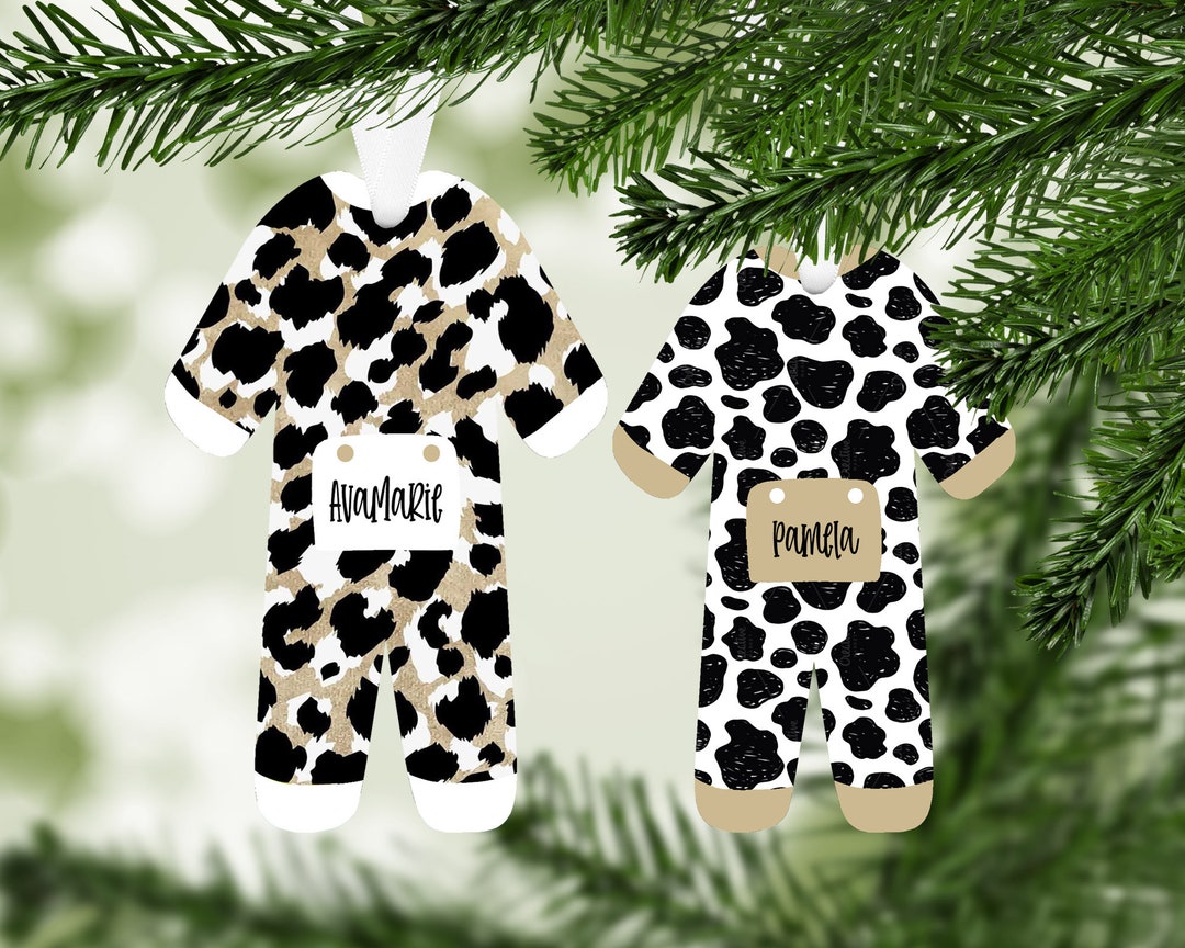 Kids Pajama Christmas Ornaments, Pajama Christmas Ornament, Polka Dot