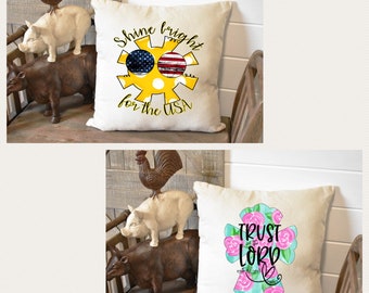 Shine Bright/Christian decor/ Throw Pillows, Pillow Case Only NO Inserts/Fall decor, Pool Decor, Couch Pillows