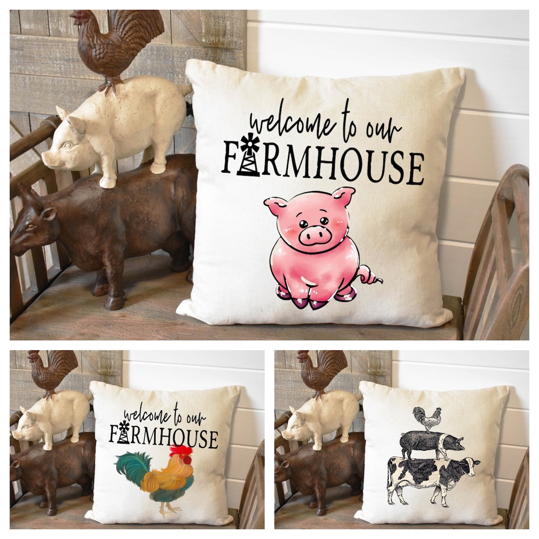 Farmhouse Throw Pillows/farm Pillows/farmhouse Decor/ Throw Pillows