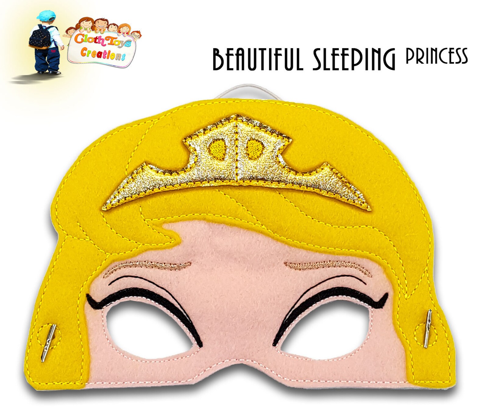 Children's Dress up Mask Embroidered Felt Mask Princess Etsy