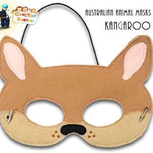 Children's Dress up Mask, Embroidered Felt Mask, Australian Animal Mask ...
