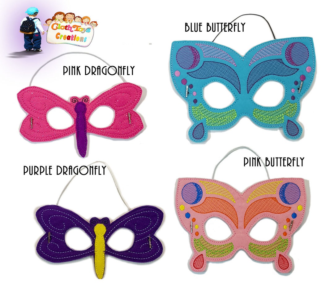 Child's Felt Masks Insect Masks Butterfly Masks Etsy Australia