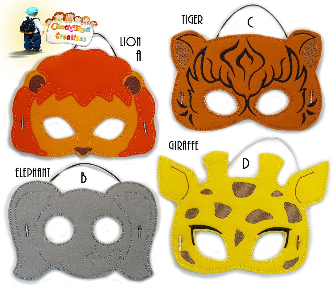 Máscara de animal de fieltro para Halloween para niños, máscara de ojos no tejida, suministros para fitas temáticas de jungla, cumpleaños de Safari - AliExprs 15 Máscara de animal de fieltro para Halloween para niños, máscara de ojos no tejida, suministros para fitas temáticas de jungla, cumpleaños de Safari - AliExprs 15