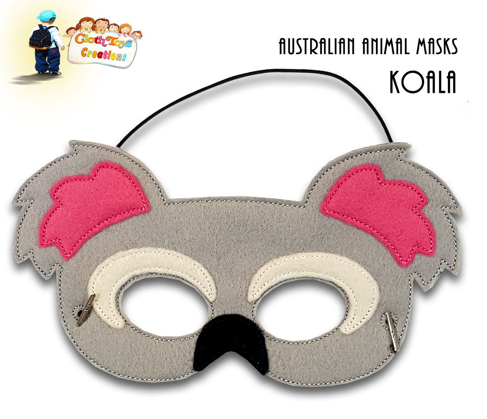 Children's Dress up Mask Embroidered Felt Mask Etsy Australia