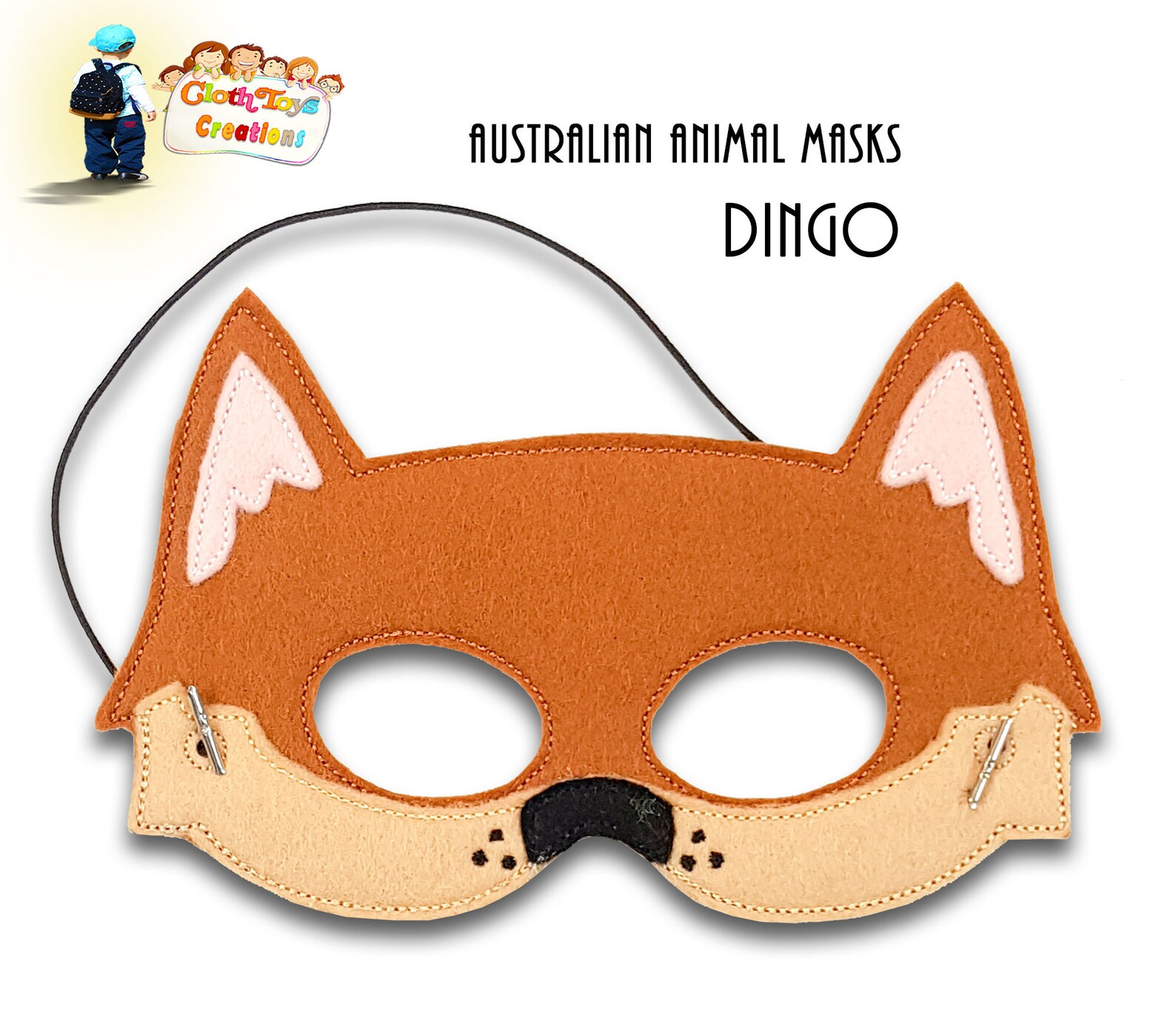 Children's Dress up Mask Embroidered Felt Mask Etsy Australia