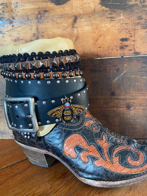 Upcycled western cowboy boots women’s size 9 - image 3