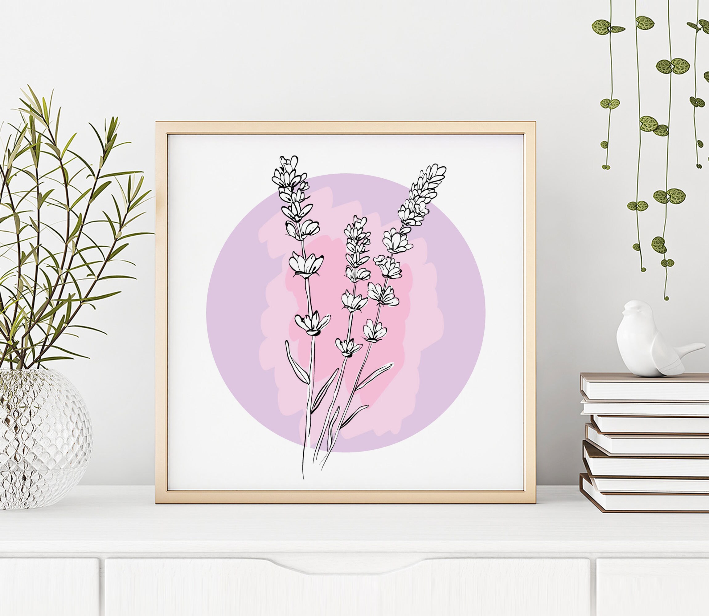 Lavender Wall Art Downloadable Art Print Botanical Print Instant ...