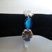 Bracelet Perles En Verre Bleu Et Vert - Excellent état - Occasion Superbe