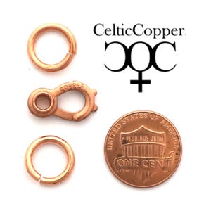 Copper Clasp Repair Kit 16mm Pure Solid Copper Sister Hook Clasp Medium Heavy Weight 3-Piece Set