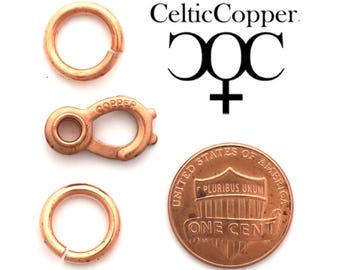 Copper Clasp Repair Kit 16mm Pure Solid Copper Sister Hook Clasp Medium Heavy Weight 3-Piece Set