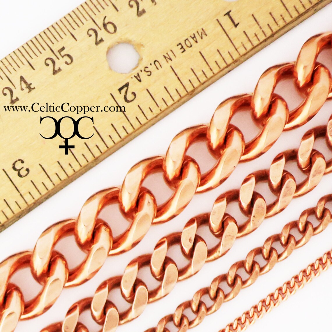 Bulk Copper Curb Chain 5mm Medium Copper Chain by the Foot Etsy