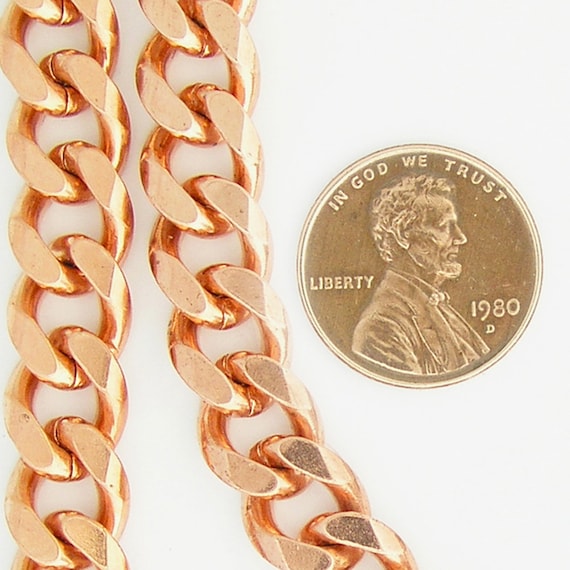 Bulk Copper Curb Chain 10mm Heavy Copper Chain by the Foot FC76 Copper Jewelry Making Supplies Etsy UK