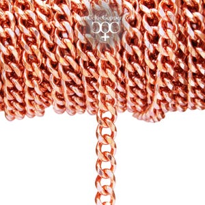 Bulk Copper Curb Chain 10mm Heavy Copper Chain by the Foot FC76 Copper Jewelry Making Supplies