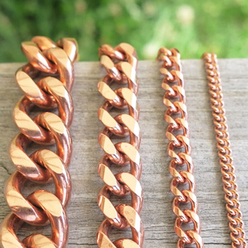 Bulk Copper Chain Fine Curb Chain by the Foot FCC71 Unfinished Etsy