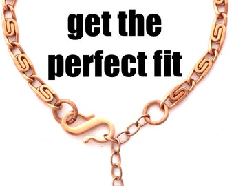 Benutzerdefinierte Fußkettchen Kette Massivkupfer Fein Schornsteinfegerkette Anklets AC61M Einstellbar Massiv Kupfer Fußkettchen Kette
