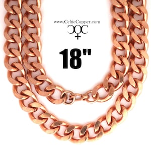 Super Chunky 16mm Copper Necklace Chain NC162  Copper Curb Chain Necklace Men&#39;s 18 Inch Chain