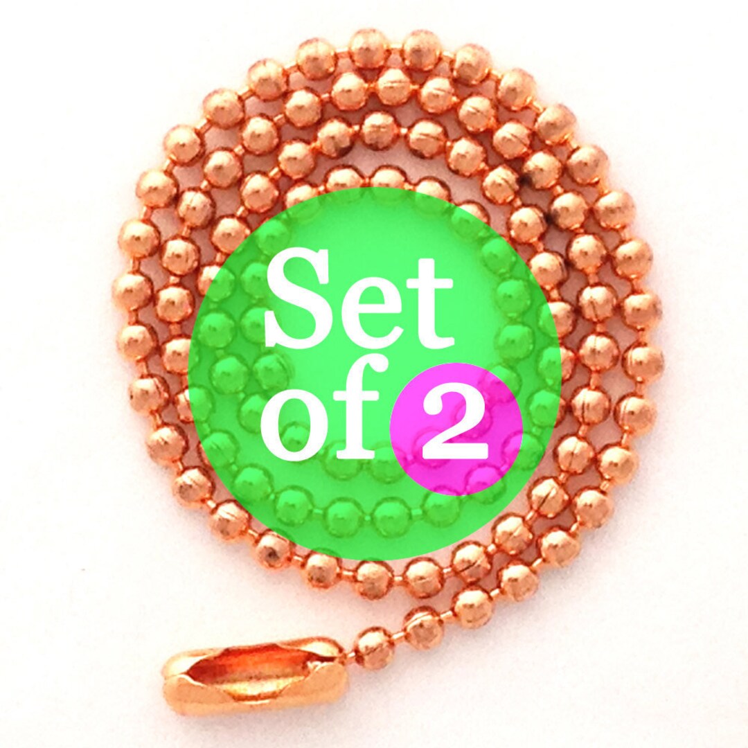 Solid Copper Anklet Set Fine Copper Bead Chain Ankle Bracelets ACC2S