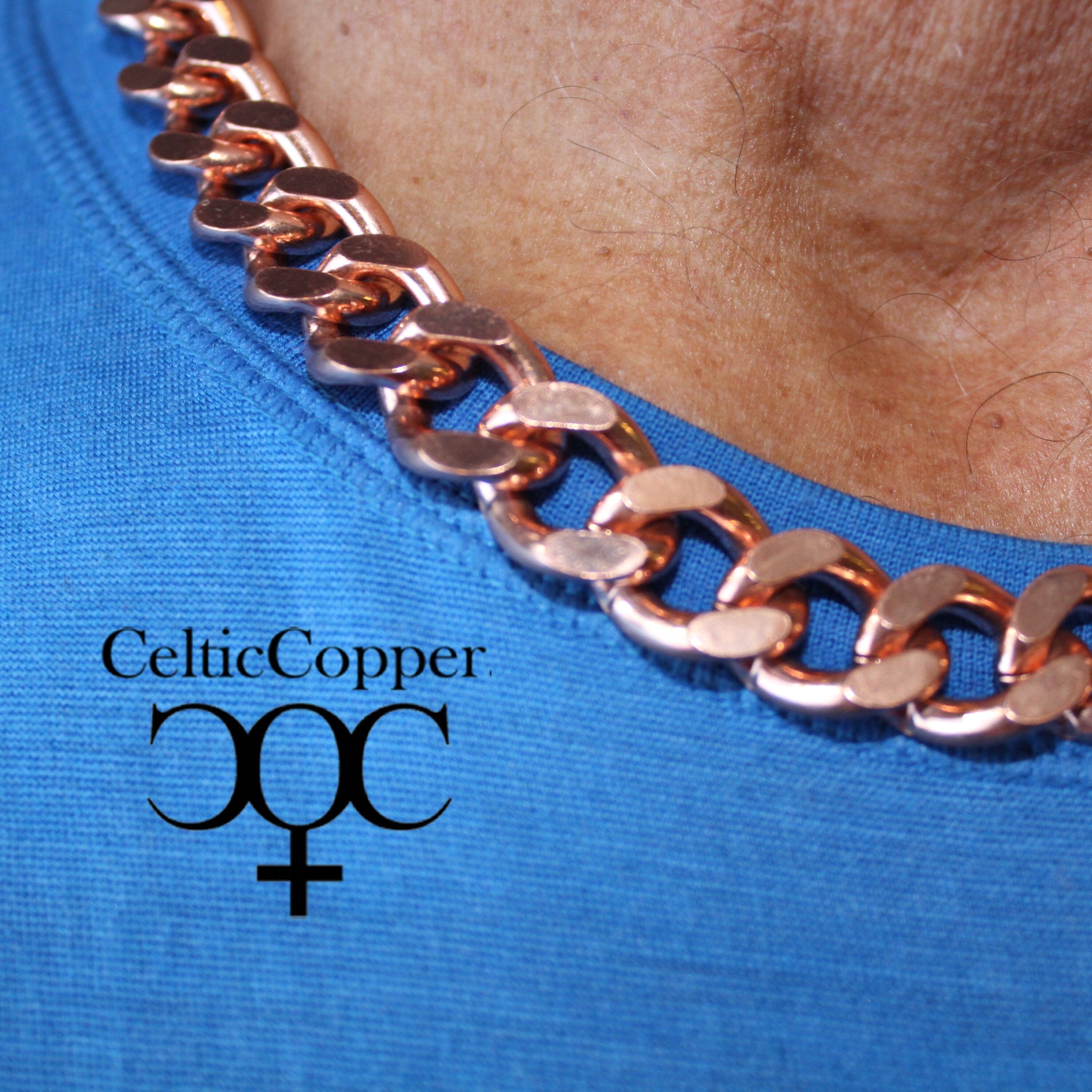 2 Pure Copper Necklace Set Celtic Scroll Link 18 24 Solid Jewelry Fine  Chain