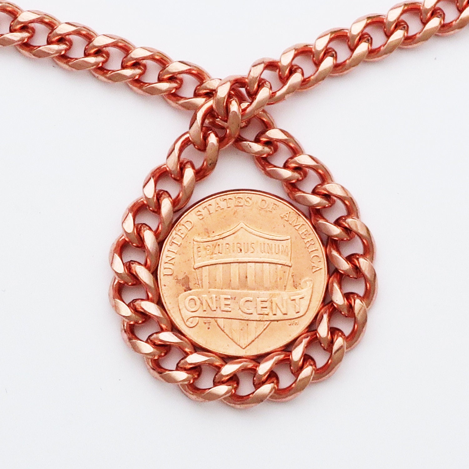 18 inch Length Solid Copper Chain CN727G - 3/16 of An inch Wide
