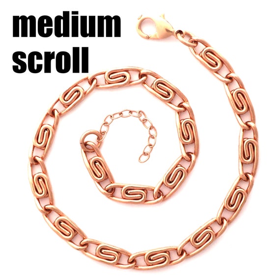 Solid Copper Necklace Chain Celtic Scroll Chain Necklace NC66
