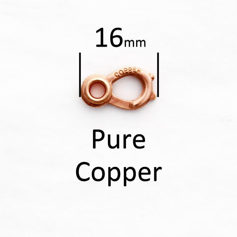 3 Copper Jewelry Repair Kits 9-Piece Set Clasp And Rings 16x10mm Solid Copper Sister Hook Clasp Kit