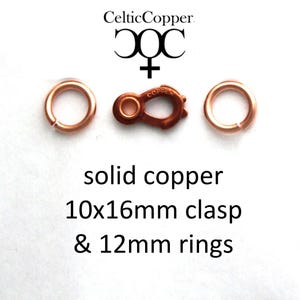 3 Copper Jewelry Repair Kits 9-Piece Set Clasp And Rings 16x10mm Solid Copper Sister Hook Clasp Kit
