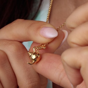 Gold Plated Teapot Charm Necklace - Teapot Pendant Necklace - Teapot Charm - Gold Charm Necklace - Teapot Jewelry - Afternoon Tea Gift