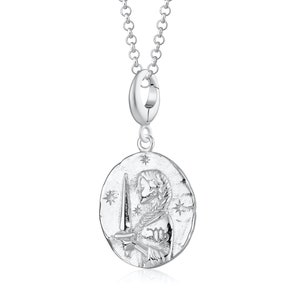 Colar de prata esterlina com o signo de Virgem - Colar com o signo de Virgem - Pingente de horóscopo - Presente de aniversário de agosto e setembro