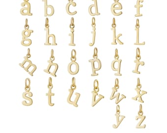 Gold Letter Charms, Alphabet Letters Charms A-Z, Initial Charms, Letter Jewellery, Personalised Gift, 18ct Gold Plated, Slide on or Clip On