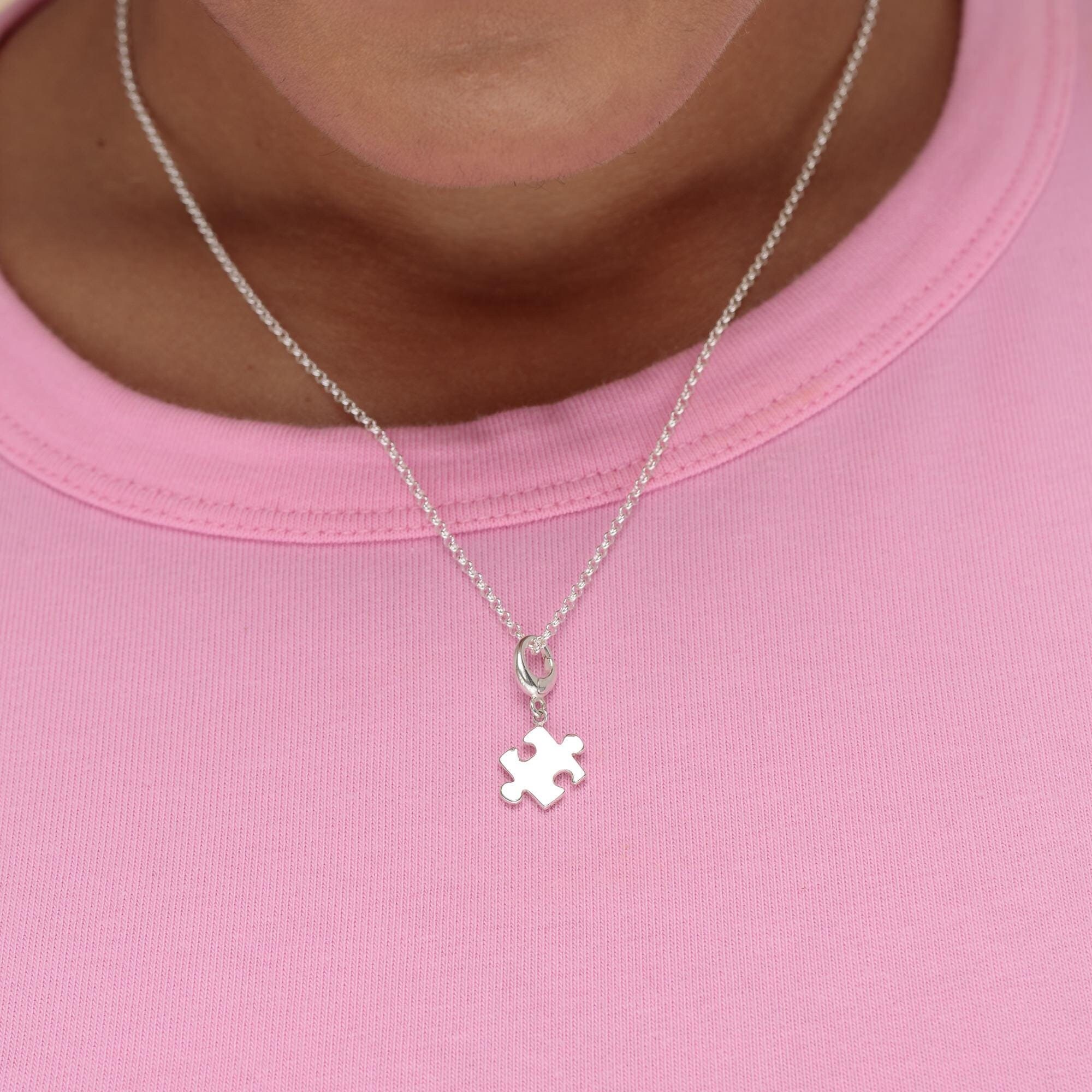 Bracciale Con Ciondolo A Puzzle In Argento 925 Per Coppie – YFN, Regolabile, Regalo Con Scatola