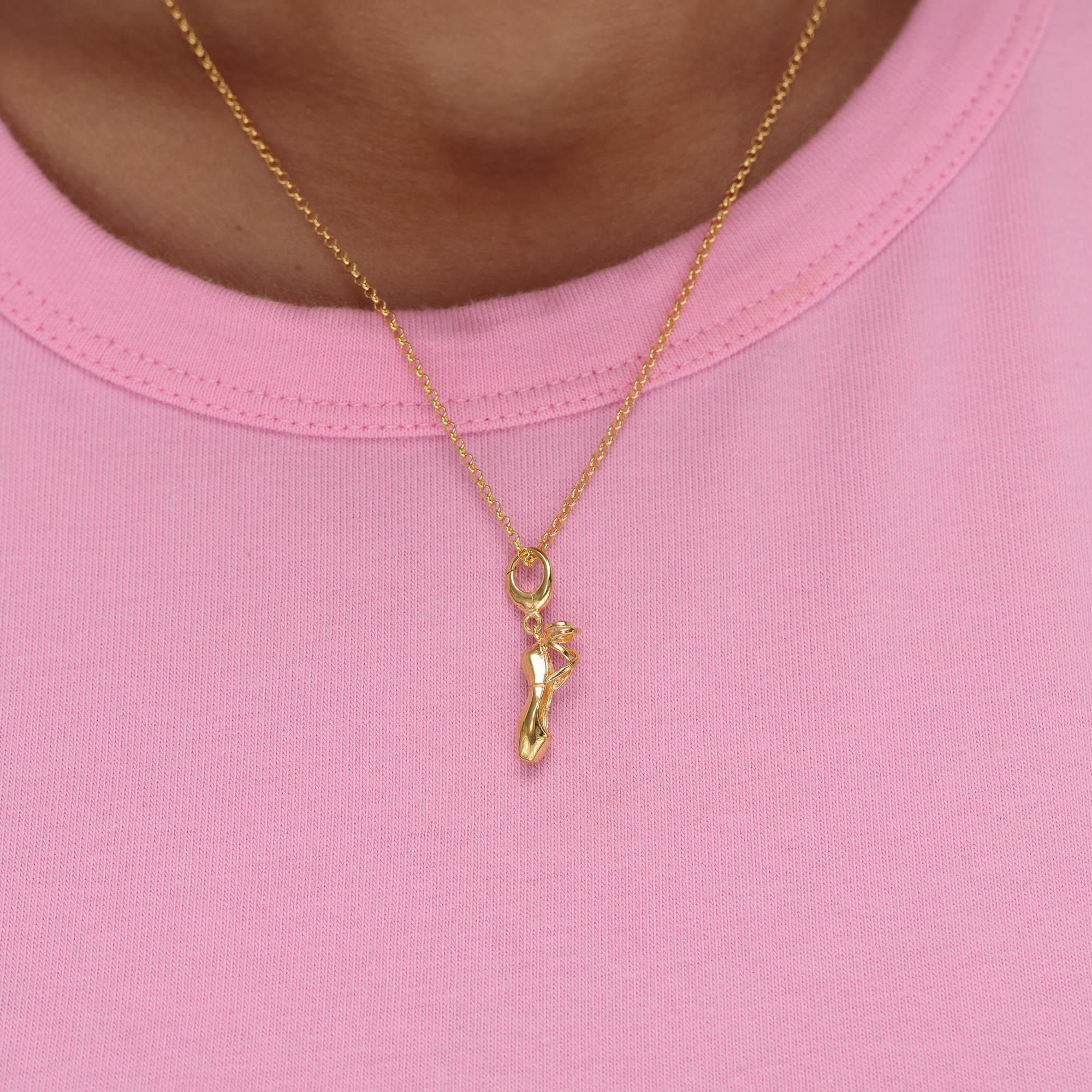 AOBOCO Collana Ballerina In Argento 925 Con Cristalli Austriaci – Ciondolo A Forma Di Ballerina, Regalo A Tema Danza Per Donne E Ragazze, Catena Regolabile 45-50 Cm