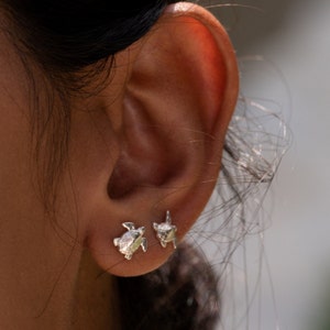 URBAN SHe° Orecchini A Volpe In Argento Sterling 925, Design Origami Minimalista, Gioielli Per Donne E Ragazze