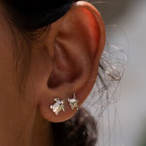 URBAN SHe° Orecchini A Volpe In Argento Sterling 925, Design Origami Minimalista, Gioielli Per Donne E Ragazze