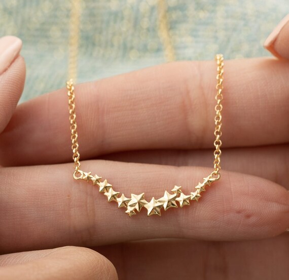 Star Cluster Necklace Available in Silver or Gold Celestial