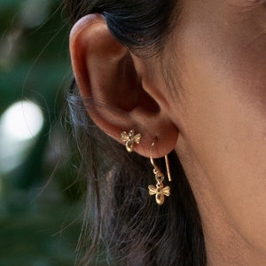Gold Bee Hook Earrings - Bumble Bee Earrings - Bee Charm - Gifts for Her - Gold Hook Earrings - Spring Jewellery - Bee Jewelry