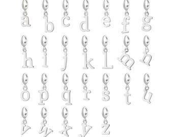 Selection of Single Silver Charms. Alphabet Letters Charms A-Z, Initial Charm. Perfect addition to any charm bracelet or necklace.