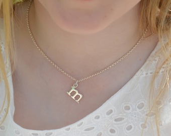 Children's Initial Charm Necklace - Letter Necklace - Name Necklace - Alphabet Letter Charms A-Z - Children's Necklace - Initial Necklace