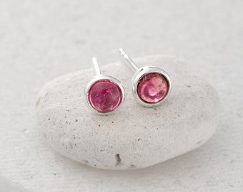 October Birthstone Earrings - Pink Tourmaline Birthstone - October Birthday - Birthday Gifts - Gifts for Her