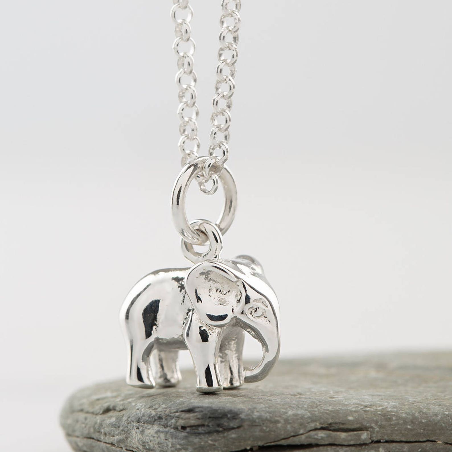 Sterling Silver Elephant Bracelet Personalised Bracelet Etsy