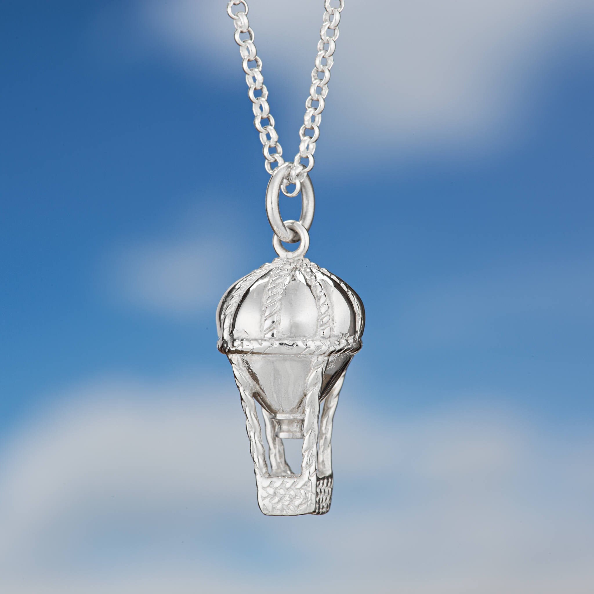 Hello Kitty Sanrio Enamel and Clear Cyrstal 3D Hot Air Balloon Pendant, 16+  2'' Chain | CoolSprings Galleria