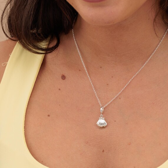 Collana Di Capesante, Medaglione Di Conchiglie, Ciondolo - Foto 2