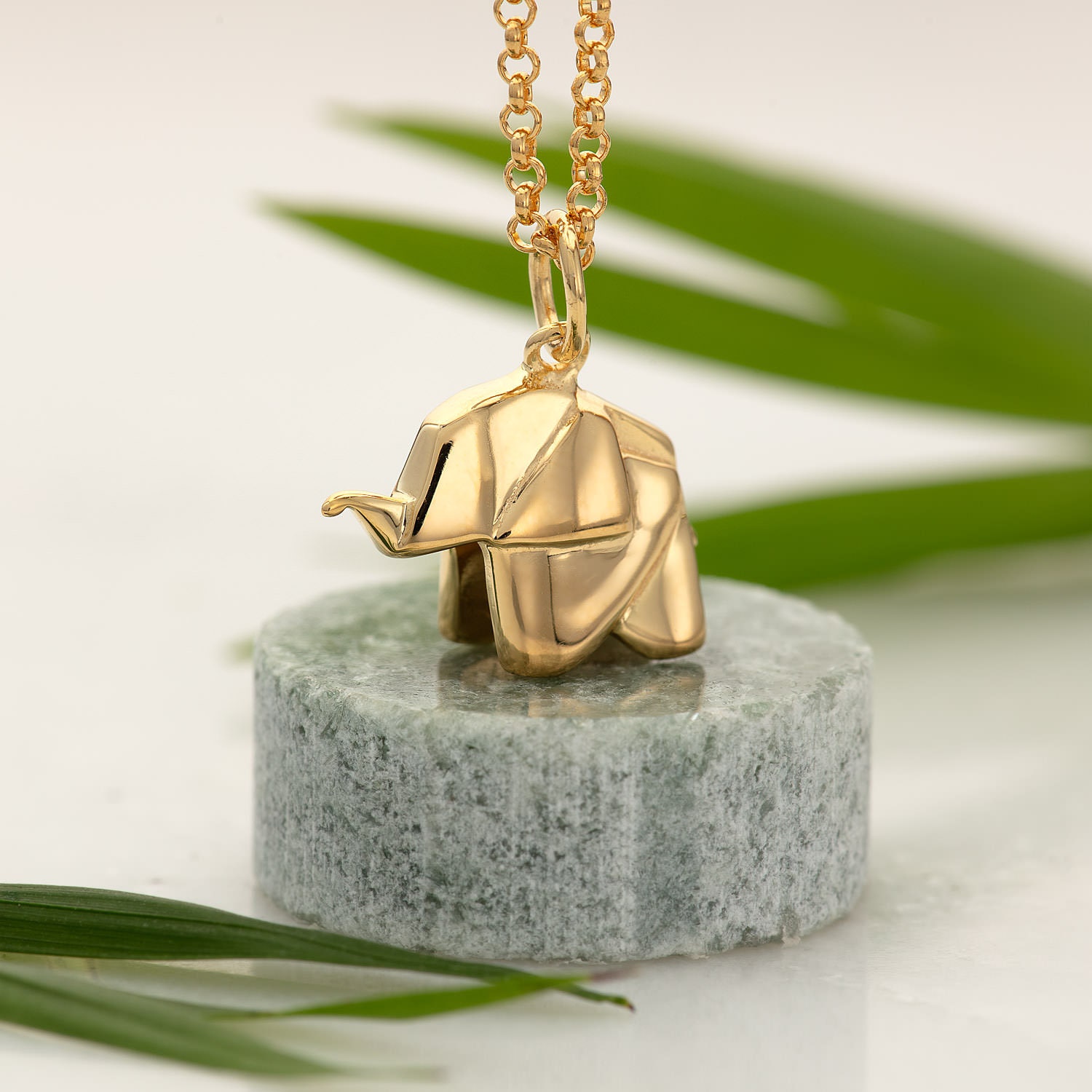 origami elephant necklace