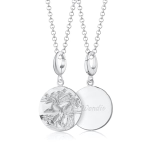 Engraved Silver Aquarius Zodiac Necklace - January and February Birthday Gift - Personalized Zodiac Jewelry - Aquarius Star Sign Pendant