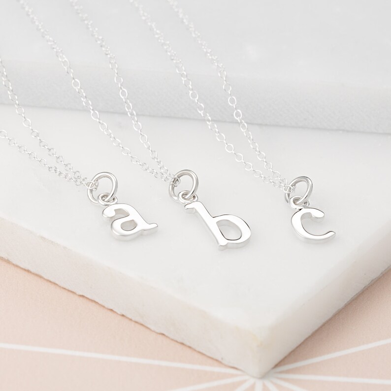 Personalised Initial Charm Necklace Letter Necklace Name Etsy