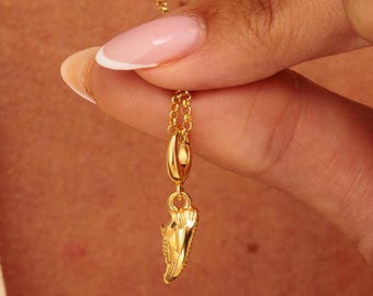 Gold Plated Sterling Silver Running Shoe Charm Necklace – Sneaker pendant
