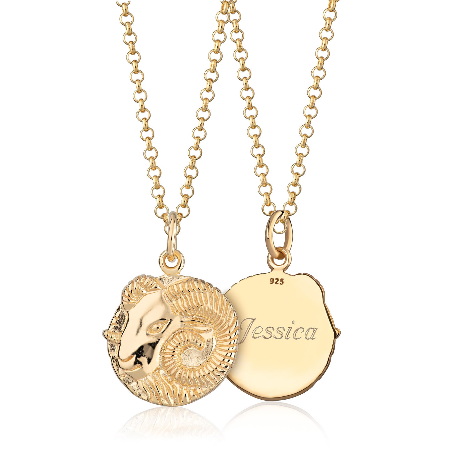 Pilgrim Star Sign Necklace- Gold Plated Aries main image 0