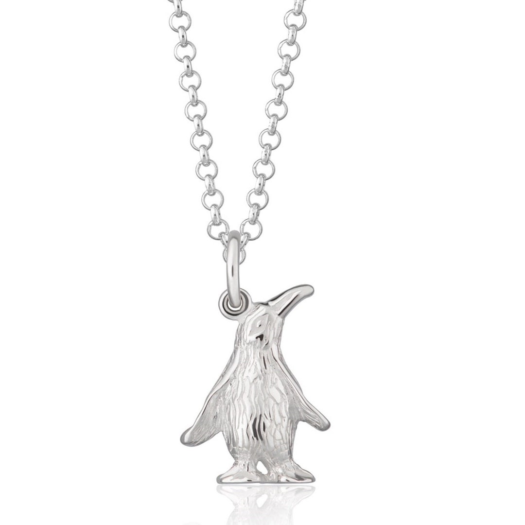 Sterling Silver Penguin Charm Necklace Penguin Pendant Penguin Necklace