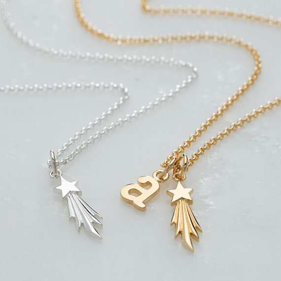 Sterling Silver Shooting Star Necklace Stargazers Gift - Shooting Star Pendant India Sterling Silver Shooting Star Necklace Stargazers Gift - Shooting Star Pendant India