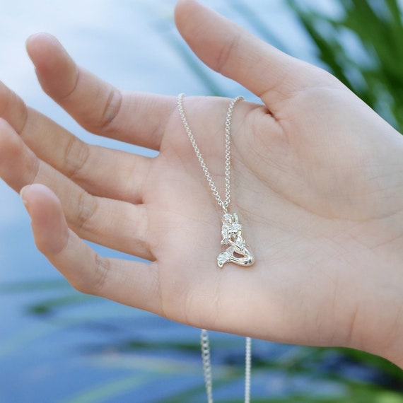 Mermaid charm best sale necklace